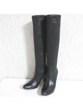 Bottega Veneta Intrecciato Long Boots Black 38.5